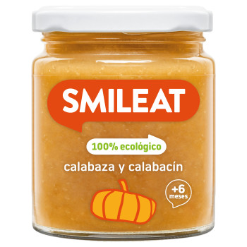 Smileat ecológico calabaza y calabacín 230 g – potito bebé
