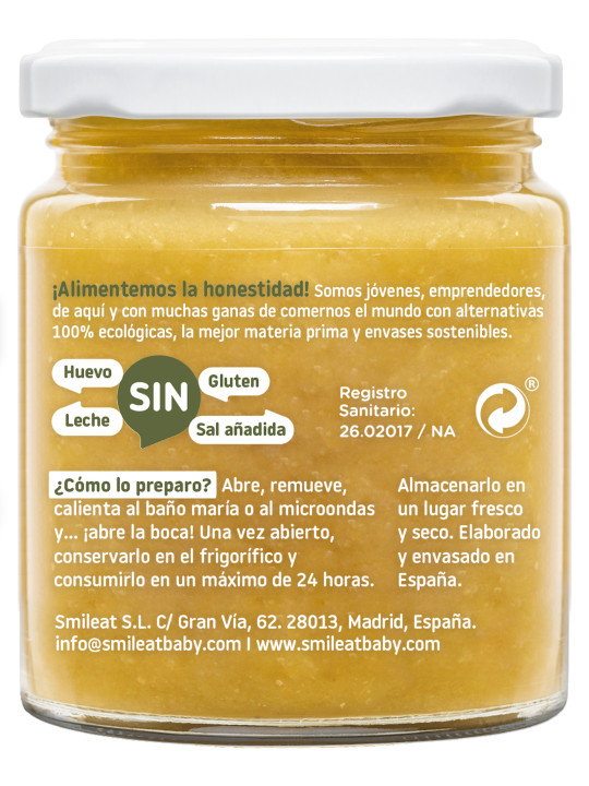 Smileat ecológico verduras con quinoa 230 g – potito bebé