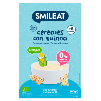 SMILEAT ECO PAPILLA CEREALES CON QUINOA SIN GLUTEN 200 G