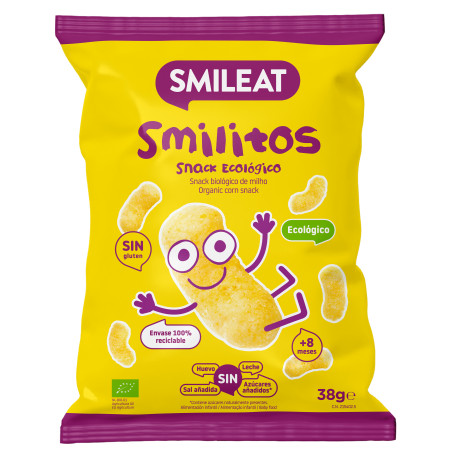 Smileat Smilitos maíz ecológicos 38 g snack bebé +8 meses