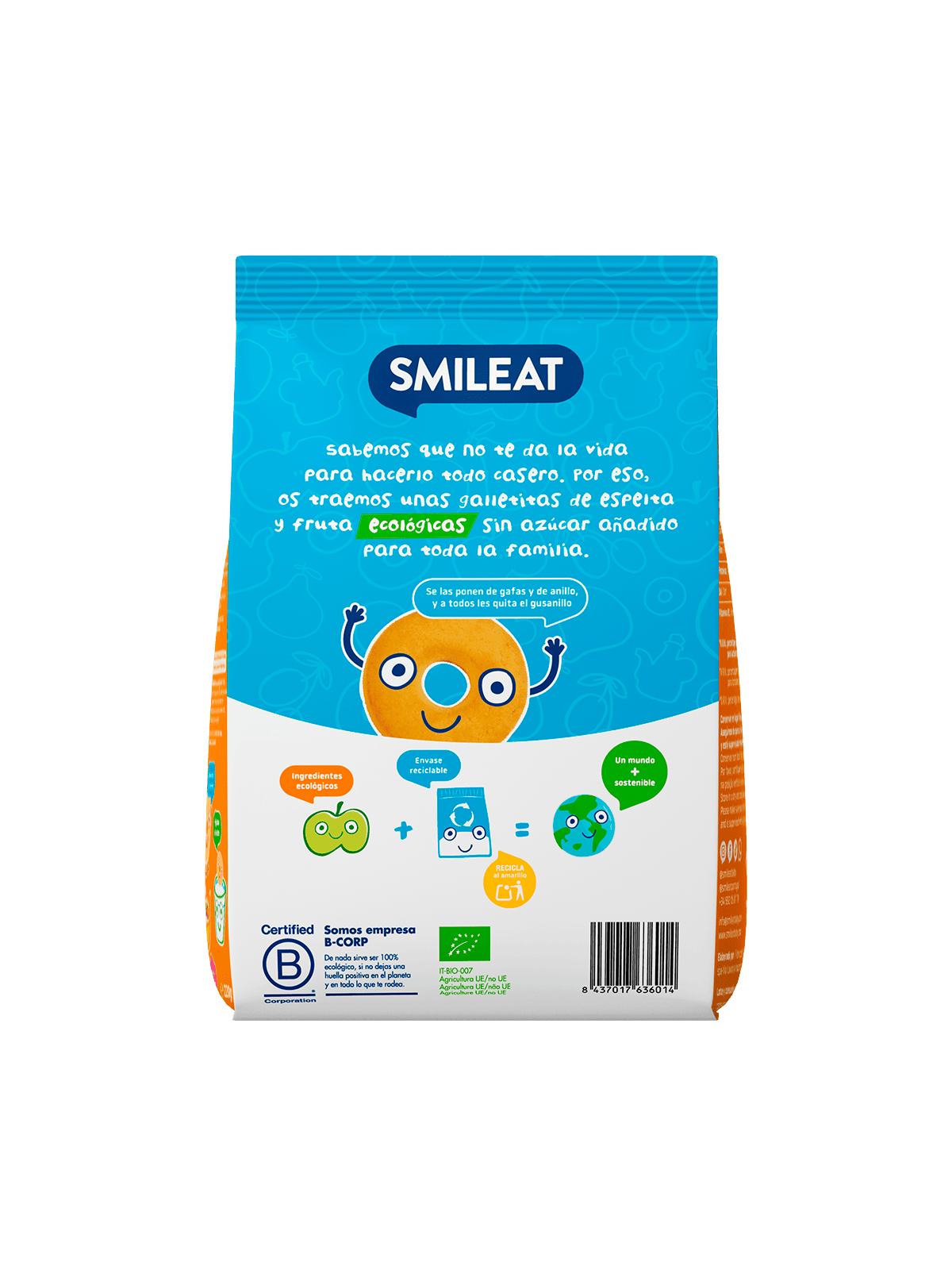 SMILEAT ECO GALLETAS ESPELTA Y FRUTA 220 G