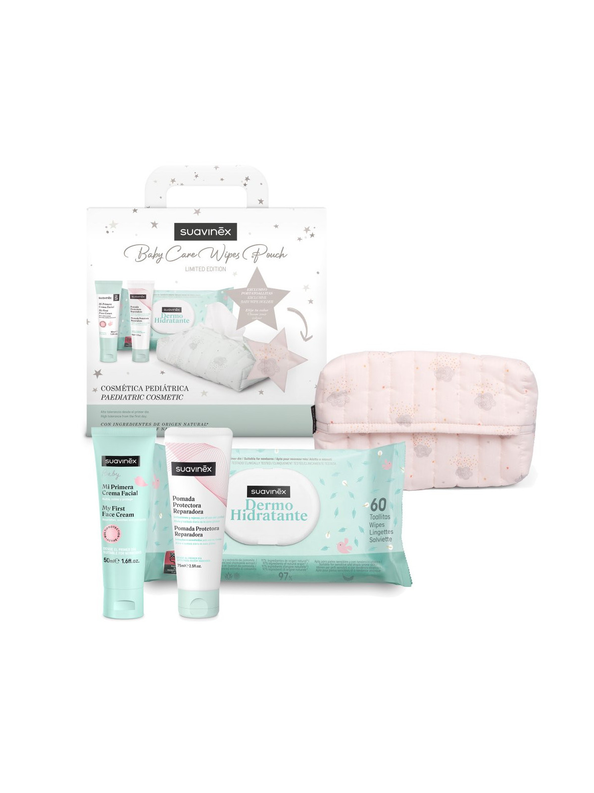 SUAVINEX BABY CARE WIPES CANASTILLA PACK PINK