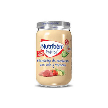 Nutribén potito menestra verduras con pollo y ternera 235 g