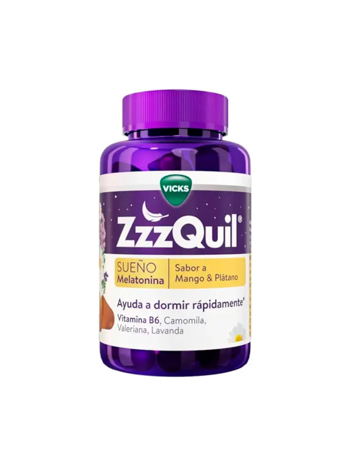 ZZZQUIL NATURA MELATONINA MANGO Y PLATANO 60 GUMMIES