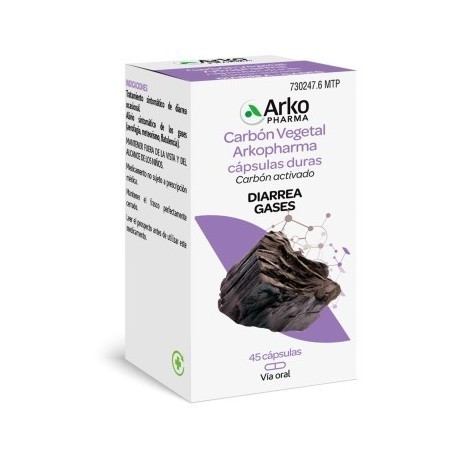 ARKOPHARMA CARBON VEGETAL 45 CAPSULAS