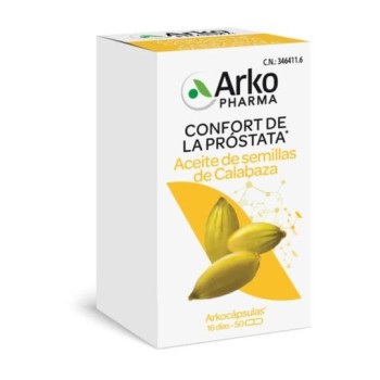 ARKOPHARMA ACEITE DE SEMILLAS DE CALABAZA BIO 50 CAPSULAS