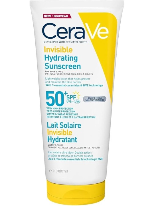CERAVE LOCION PROTECTORA INVISIBLE HIDRATANTE SPF 50+ 177 ML