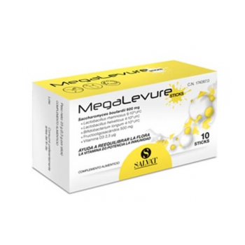 MEGALEVURE 10 STICKS SABOR PLATANO