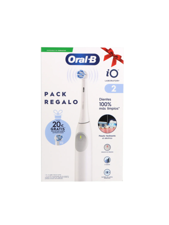 ORAL-B CEPILLO DENTAL ELECTRICO iO2 LABORATORY 1 CABEZAL INTERDENTAL + 2 RECAMBIOS PACK REGALO