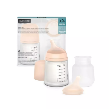 SUAVINEX BIBERON ANTICOLICO SILICONA ZERO ZERO SET INICIACIÓN +0 M 180 ML