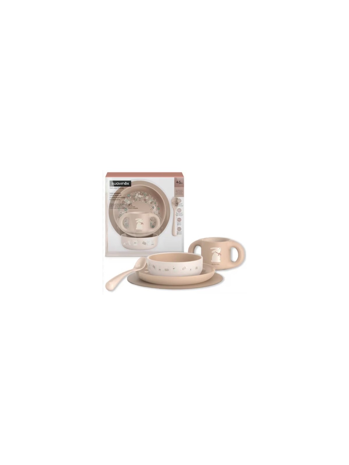 SUAVINEX VAJILLA INFANTIL ROSA +6M