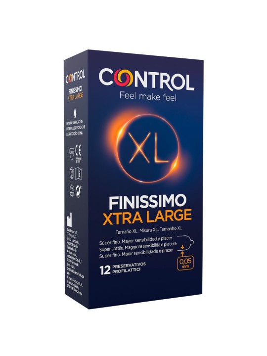 CONTROL FINISSIMO XTRA LARGE 12 PRESERVATIVOS