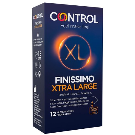 CONTROL FINISSIMO XTRA LARGE 12 PRESERVATIVOS