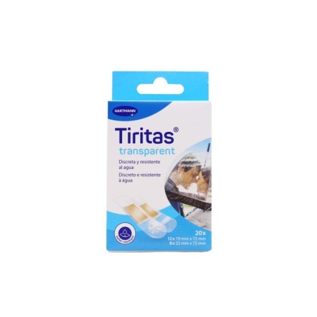 TIRITAS TRANSPARENT 2 TAMAÑOS 20 U