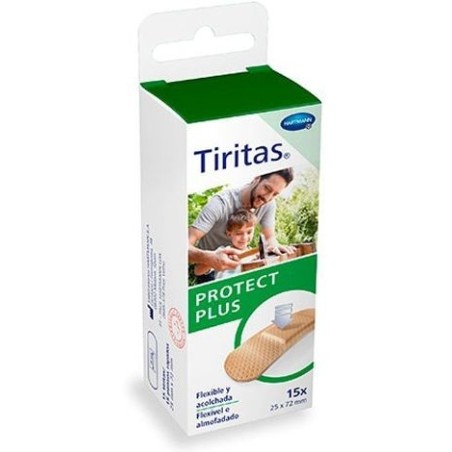 TIRITAS PROTECT PLUS  25 MM X 72 MM 15 U
