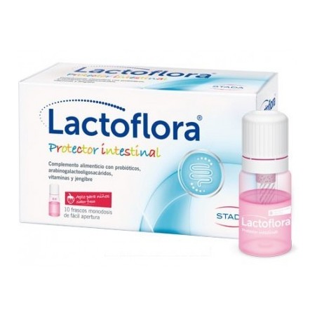 LACTOFLORA PROTECTOR INTESTINAL INFANTIL 10 VIALES X 7 ML SABOR FRESA