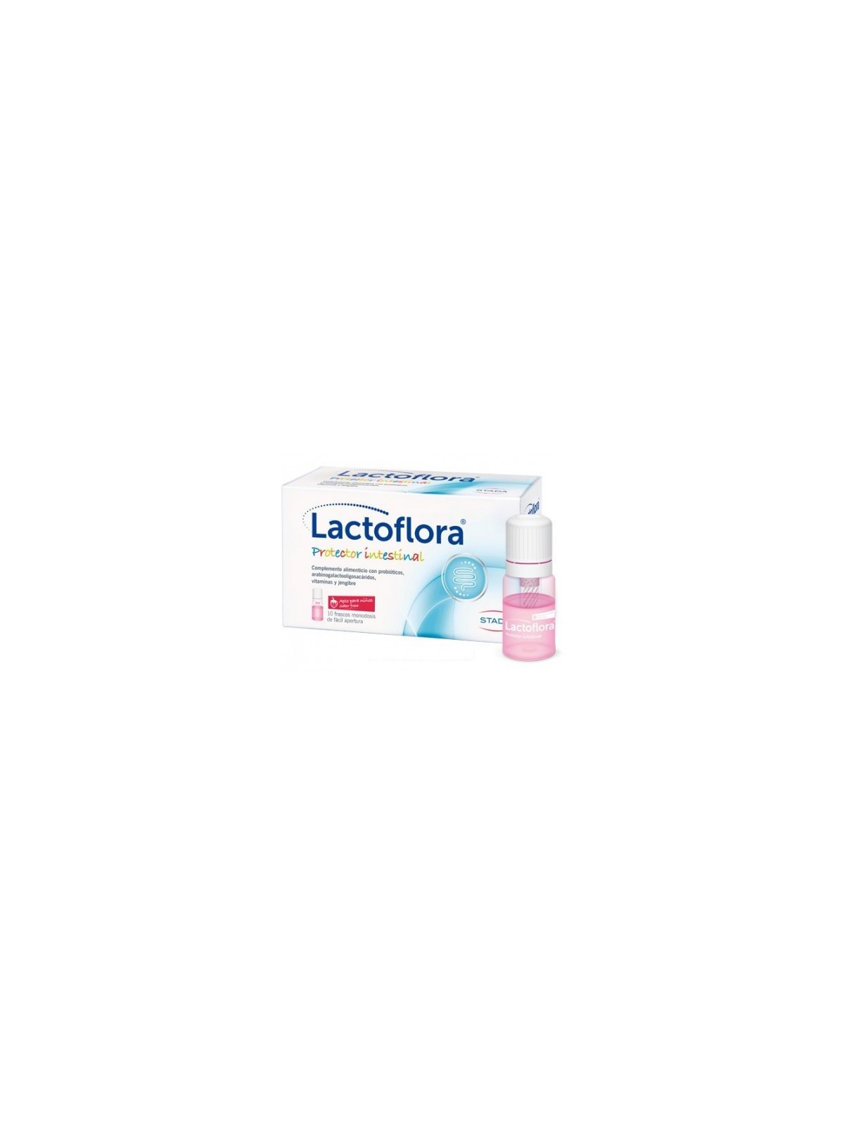 LACTOFLORA PROTECTOR INTESTINAL INFANTIL 10 VIALES X 7 ML SABOR FRESA