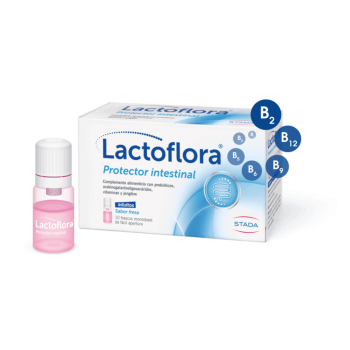 LACTOFLORA PROTECTOR INTESTINAL ADULTO 10 VIALES X 7 ML SABOR FRESA